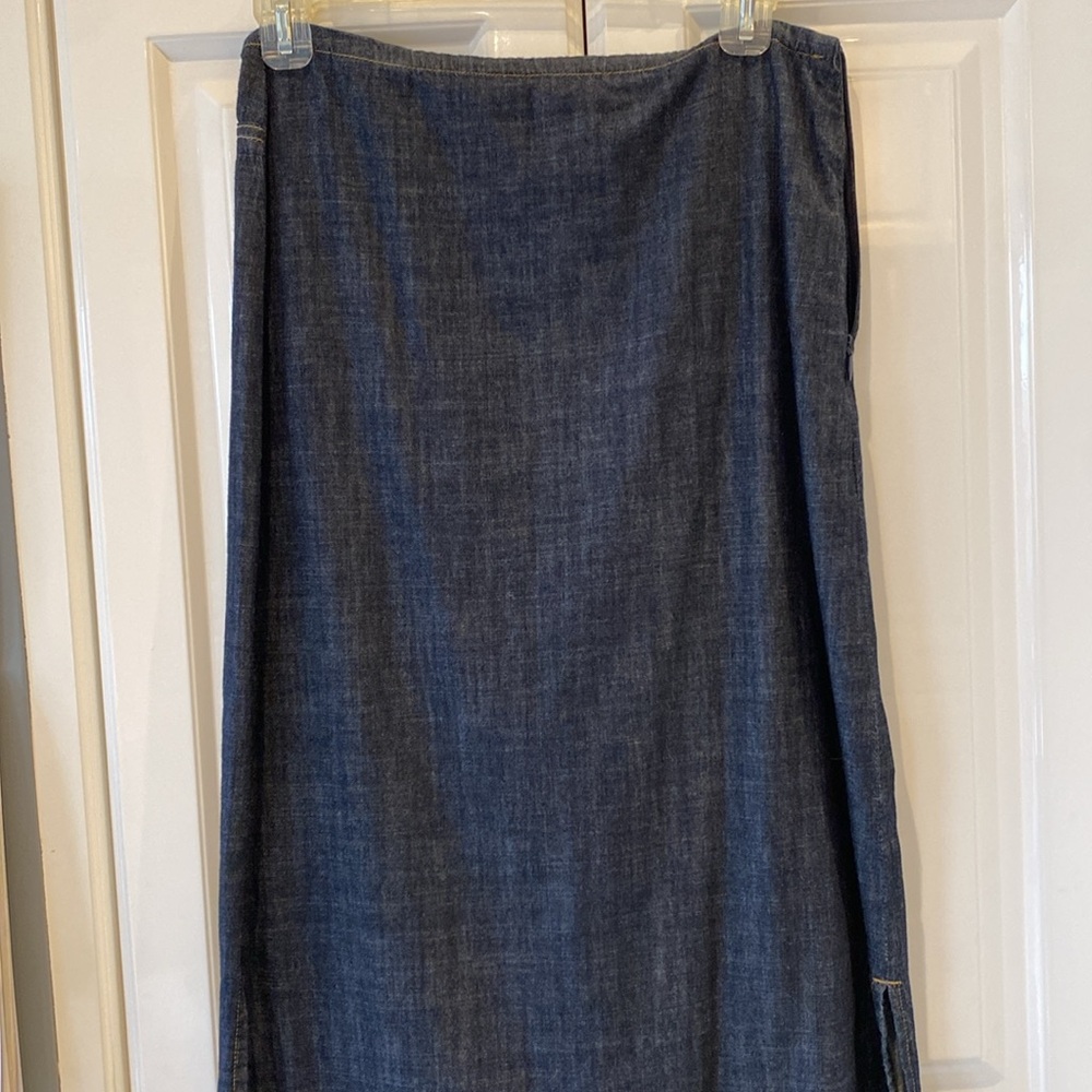 100% cotton long jean skirt - Vintage